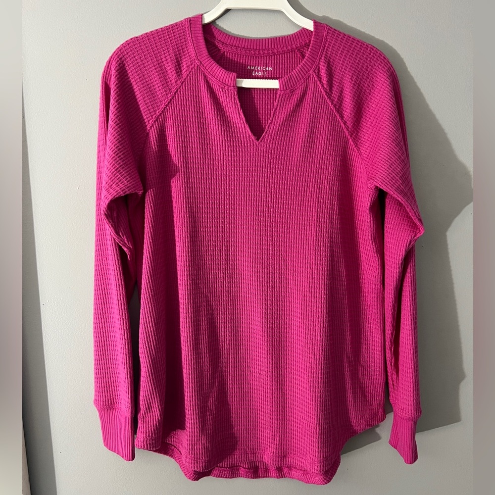 Women’s Aerie Hot Pink Long Sleeve Top